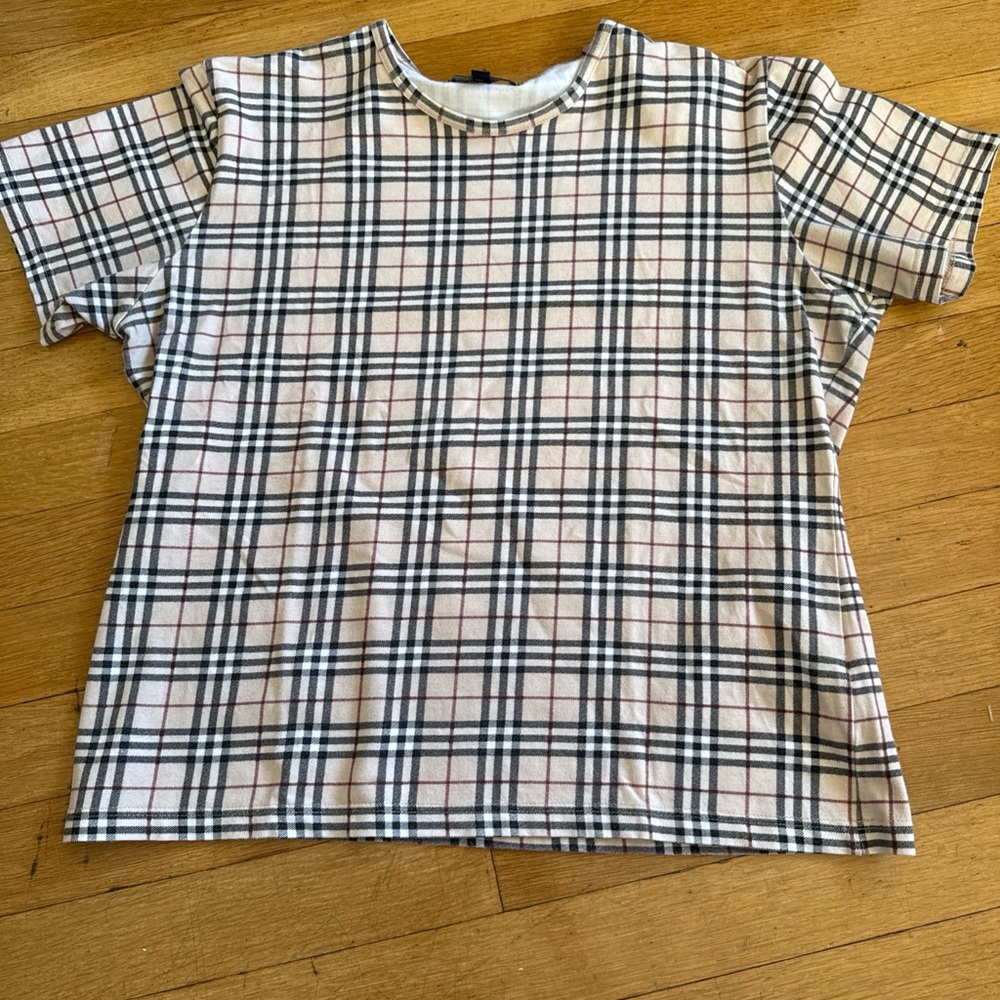 Burberry Nova plaid cotton blend jersey in good condition.